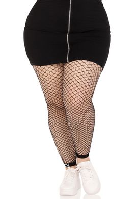 Еротичні колготки Leg Avenue Industrial Net footless tights Black 1X/2X - фото