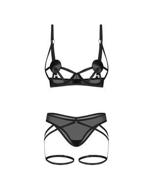 Эротический комплект Obsessive Euridia 2-pcs set XS/S черный - фото