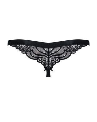 Трусики с доступом Obsessive 828-THC-1 crotchless thong S/M черные