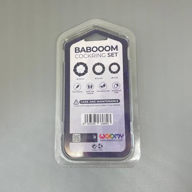 Набір ерекційних кілець Wooomy Babooom cockring set (3 шт.) - фото