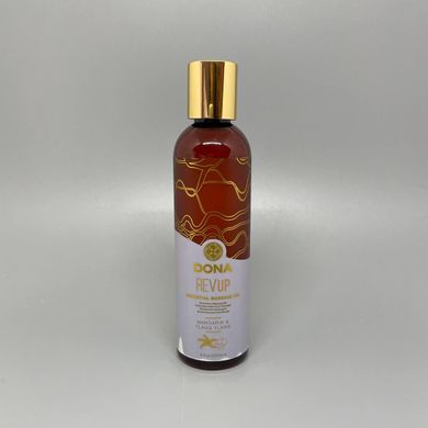 Натуральне масажне масло з ефірними маслами DONA Recharge мандарин + іланг-іланг (120 мл) - фото