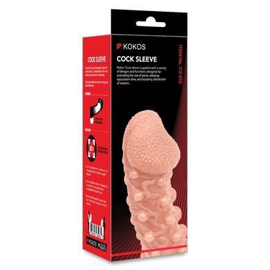 Насадка на пеніс з отвором для мошонки Kokos Cock Sleeve CS 010-L (пом'ята упаковка) - фото
