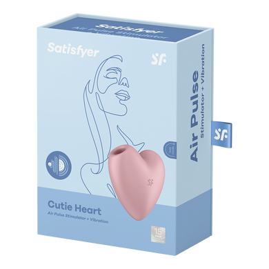 Satisfyer Cutie Heart light red - вакуумный стимулятор клитора - фото