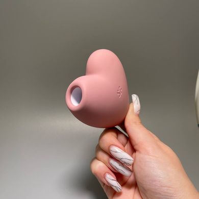 Satisfyer Cutie Heart light red - вакуумный стимулятор клитора - фото