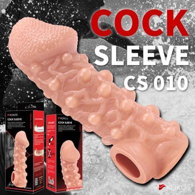Насадка на пеніс з отвором для мошонки Kokos Cock Sleeve CS 010-L (пом'ята упаковка) - фото