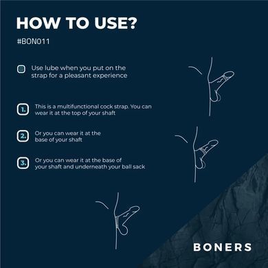 Эрекционное кольцо Boners Cock Strap S/M - фото