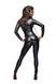 Бодистокинг Noir Handmade F162 Powerwetlook overall with leash and two-way zipper S