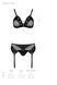 Комплект білизни Passion NESSY SET black S/M - фото товару