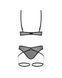 Эротический комплект Obsessive Euridia 2-pcs set XS/S черный - фото товара