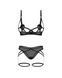 Эротический комплект Obsessive Euridia 2-pcs set XS/S черный - фото товара