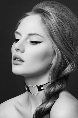 Тканевый чокер со стразами Bijoux Pour Toi HEART DIAMOND