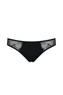 Трусики-сліпи з мереживною сіточкою Passion Dina Thong black L/XL