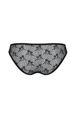 Трусики-сліпи з мереживною сіточкою Passion Dina Thong black L/XL