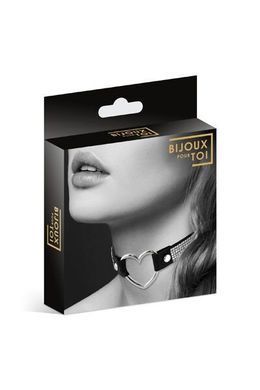 Тканевый чокер со стразами Bijoux Pour Toi HEART DIAMOND