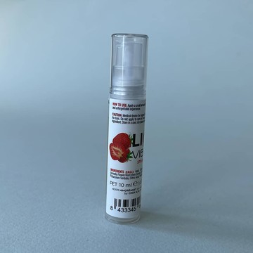 Лубрикант з ефектом вібрації Amoreane Med Liquid Vibrator Strawberry - 10 мл - фото