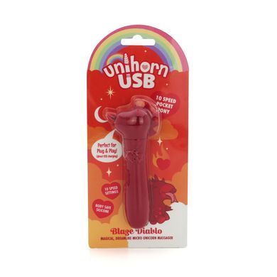 Мінівібратор-єдиноріжка Unihorn USB Bullet Blaze Diablo - фото