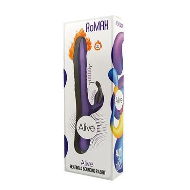 Вібратор з підігрівом і ротацією Alive RoMAX Purple - фото