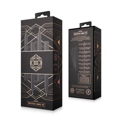 Набір низькотемпературних БДСМ свічок Rosy Gold Seduction Candle Set Black (4 шт)