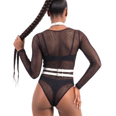 Портупея з екошкіри з шипами Art of Sex Milana XS-2XL біла