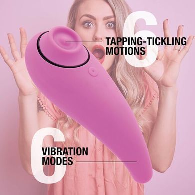 Стимулятор клитора FeelzToys FemmeGasm Tapping & Tickling Pink - фото