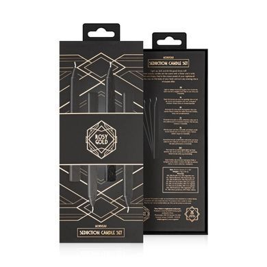 Набір низькотемпературних БДСМ свічок Rosy Gold Seduction Candle Set Black (4 шт)