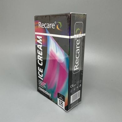 Презервативы с пупырышками с ароматом мороженого Recare Holographic Ice Cream Big Dotted Condoms 12 шт. - фото