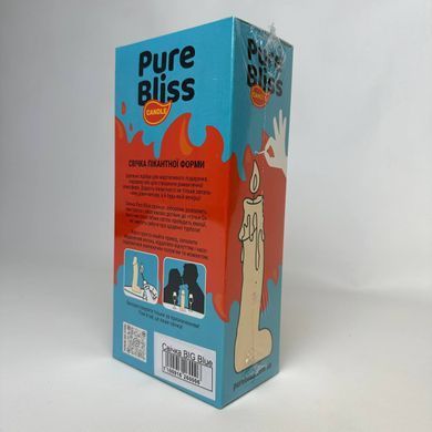 Свеча в виде члена Pure Bliss BIG Blue голубая