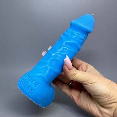 Свеча в виде члена Pure Bliss BIG Blue голубая