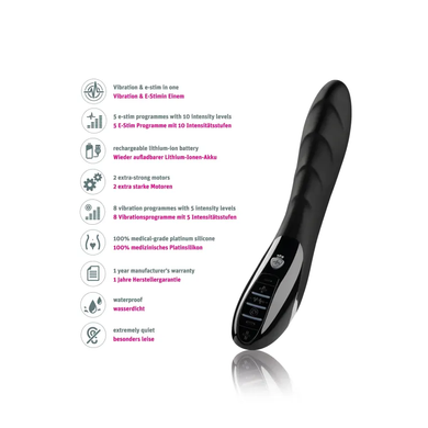Вибратор с электростимуляцией Mystim Sizzling Simon eStim Black - фото