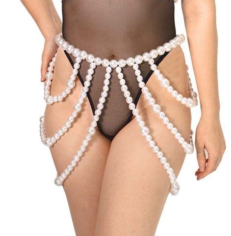 Спідниця із перлів Art of Sex Jasmine біла XS-2XL
