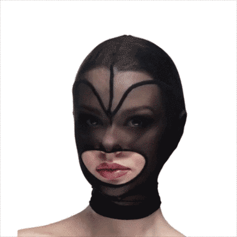 Маска серце з прорізом Feral Feelings Hearts Mask Black/Black