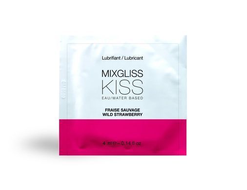 Ароматный лубрикант на водной основе MixGliss KISS Wild Strawberry Саше (4 мл)