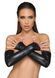 Митенки Noir Handmade F213 Elastic eco leather fingerless gloves L