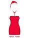 Эротический костюм новогодний Obsessive Kissmas chemise red S/M