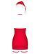 Эротический костюм новогодний Obsessive Kissmas chemise red S/M