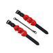Наручники Liebe Seele Flower Rhythm Black and Red Leather Flowers Hand Cuffs - фото товару