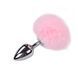 Анальная пробка с хвостиком Pink (4 см)Alive Fluffly Plug L