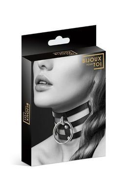 Нашийник-чокер потрійний з кільцем для повідця Bijoux Pour Toi FETISH - фото