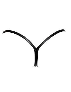 Трусики-стринги&nbsp;Noir Handmade P008 Powerwetlook panty with gold clasp M