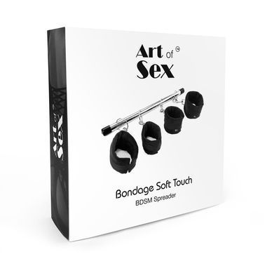 БДСМ розпірка Art of Sex Bondage Soft Touch BDSM Spreader, Чорний