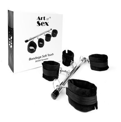 БДСМ розпірка Art of Sex Bondage Soft Touch BDSM Spreader, Чорний
