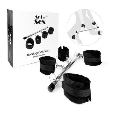 БДСМ розпірка Art of Sex Bondage Soft Touch BDSM Spreader, Чорний