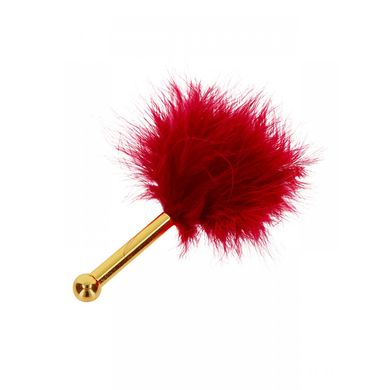 Тиклер-перо на короткой ручке Taboom красно-золотистое 15 см