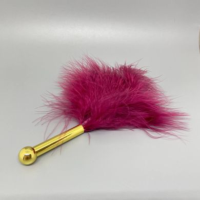 Тіклер-перо на короткій ручці Taboom червоно-золотисте 15 см