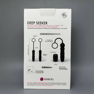 Анальний вібратор з пультом та з кільцем Dorcel Deep Seeker - 2,8 см - фото