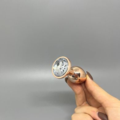 Анальная пробка с кристаллом (2,8 см) Wooomy Tralalo Metal Plug Size S - фото