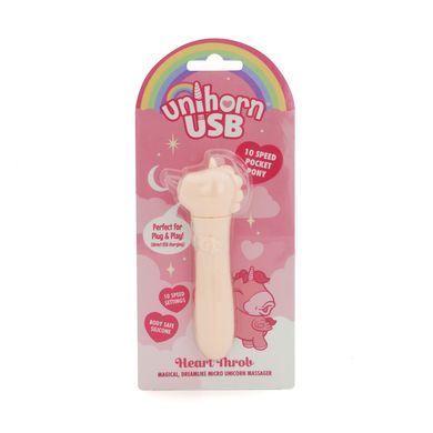 Вибропуля-единорожка Unihorn USB Bullet Heart Throb - фото