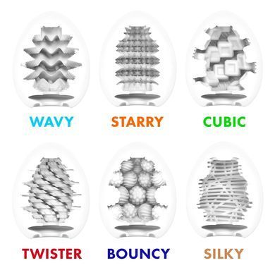 Набір мастурбаторів-яєць Tenga Egg Standard 3 Pack 2 (Twister, Bouncy, Silky) - фото