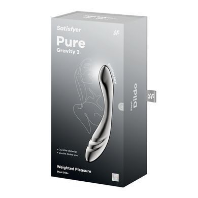 Двосторонній металевий фалоімітатор Satisfyer Pure Gravity 3 (21 см) - фото