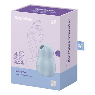 Вакуумний кліторальний стимулятор Satisfyer Pro To Go 1 Blue - фото